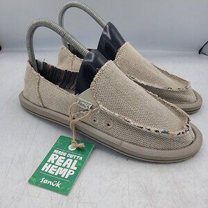 Sanuk Donna Hemp Womens 6 Beige Slip On Shoes Casual Lightweight SWF1160